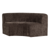 378036 B 02 VS WP Mojo Base eetbank halfronde hoek rugleuning ribstof bruin FA