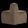 378901 VT 05 VS WP Mojo eetbank hoek rond rugleuning velvet taupe B1