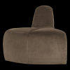 378901 VT 02 VS WP Mojo eetbank hoek rond rugleuning velvet taupe FA