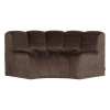 378902 VB 01 VS WP Mojo eetbank halfronde hoek rugleuning velvet bruin F1