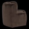 378902 VB 04 VS WP Mojo eetbank halfronde hoek rugleuning velvet bruin R1