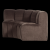 378902 VB 02 VS WP Mojo eetbank halfronde hoek rugleuning velvet bruin FA