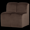 378519 VB 02 VS WP Mojo eetbank 84cm met rugleuning velvet bruin FA