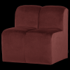 378519 VA 02 VS WP Mojo eetbank 84cm met rugleuning velvet kastanjebruin FA