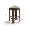 granite 65 walnut pultova stolicka