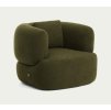 martina boucle green otocne kreslo