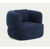 martina boucle navy otocne kreslo