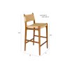 dutchbone cecile walnut pultova stolicka