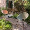 377705 G 377705 O 02 SF WO Kazoun tuin loungestoel wicker groen oranje