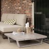 500042 Z 01 SF WO Bear tuin salontafel vierkant aluminium bruin Bear 3 zits bank zand
