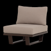 500041 B 01 VS WO Bear tuin loungestoel 1 zits element aluminium bruin FA