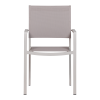 500013 Z 2 500013 Z 01 VS EXT Fowl eetstoel aluminium textileen zand