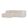 377432 RN 01 VS ES Bean chaise longue bank links ribstof naturel F1