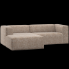 377432 LM 01 VS ES Bean chaise longue bank links lichtbruin melange F1