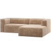 377433 VP 01 VS ES Bean chaise longue bank rechts chenille velvet perzikroze F1