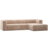 375694 VN 01 VS ES Bean hoekbank rechts chenille velvet naturel F1