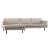 800905 D 01 VS WP Rodeo chaise longue bank links ribstof donkerzand F1