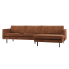 800902 R 01 VS WP Rodeo chaise longue bank rechts ribstof roestbruin F1