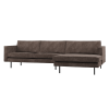 800902 U 01 VS WP Rodeo chaise longue bank rechts ribstof bruin F1