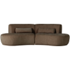 377654 VB 02 VS ES Batavier half ronde bank 4 zits velvet melange bruin F1