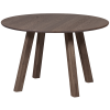 TB RO DL22 1190 375092 CB 02 VS FA Tafelblad rond doorgaande lamel O120cm cashmere brown Set van 2 Haarlem 4 standen poot SA