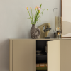 377694 MD 375035 N 03 WP SF Gunnar dressoir 200cm mud grenen Gigi tafellamp vierkant