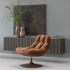 377653 B 01 SF WP Elvi draaifauteuil chenille structuur roestbruin