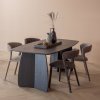 377929 B 801419 T 801419 BM 02 SF FQ Oakline curve eettafel 180x100cm mystic brown Noble vierkant
