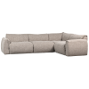 377529 NM 01 VS WE Baggy hoekbank rechts geweven stof naturel melange FA
