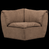 377523 BR 01 VS WE Baggy hoekelement geweven chenille bruin F1 PS