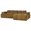 377465 H 07 VS WE Mojo chaise longue rechts geweven ribstof honinggeel R1 PS