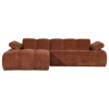 377464 R 04 VS WE Mojo chaise longue links geweven ribstof roestbruin F3