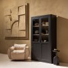 377516 MZ 377526 SN 375031 Z 01 SF WE Gunnar buffetkast grenen matzwart Kioni bijzettafel Baggy draaifauteuil geweven chenille zand vierkant