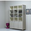 375042 S 374011 F 01 SF WE Exhibit Xl 3 deurs vitrinekast metaal zand Henry bijzettafel VIERKANT