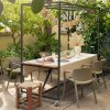 400518 D 373482 G 01 SF VT Blue sky tuintafel Bent tuinstoel vierkant