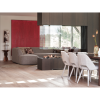400481 W 801367 G 373965 B 373533 B 01 SF BL Ellips eettafel Sloping u vorm Nori Alya vloerkleed