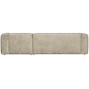 375694 BM 03 VS WE Bean hoekbank rechts structure velvet buttermilk AK1