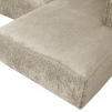 375694 BM 01 VS WE Bean hoekbank rechts structure velvet buttermilk detail