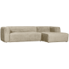 375694 BM 02 VS WE Bean hoekbank rechts structure velvet buttermilk SA