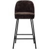 800294 DB 01 VS BP Vogue barstoel 65cm 3D chenille donker bruin