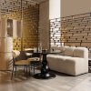 377462 EM 800014 Z 377824 Z 374072 A 01 SF WE Mojo bankje met rugleuning boucle beige Blanco Sera Kjeld vierkant