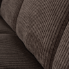377462 B 01 VS WE Mojo bankje 160cm met rugleuning geweven ribstof bruin detail