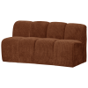 377462 R 02 VS WE Mojo bankje 160cm met rugleuning geweven ribstof roest bruin SA