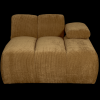 377460 H 01 VS WE Mojo chaise longue element rechts geweven ribstof honig geel