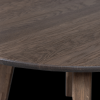 TB RO DL22 1190 375092 CB 01 VS FA Tafelblad rond doorgaande lamel O120cm cashmere brown Set van 2 Haarlem 4 standen poot detail