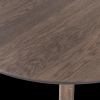 TB RO DL22 1190 375092 CB 02 VS FA Tafelblad rond doorgaande lamel O120cm cashmere brown Set van 2 Haarlem 4 standen poot detail