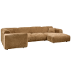 375074 H 03 VS WE Cloud hoekbank links geweven chenille honing geel