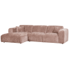 375072 T 02 VS WE Cloud chaise longue links geweven chenille taupe SA