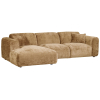 375072 H 03 VS WE Cloud chaise longue links geweven chenille honing geel