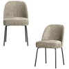 800816 WH 01 VS BP Set van 2 Vogue eetkamerstoel structure velvet wheatfield SV2